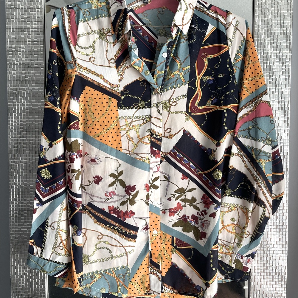 Fashion Nova, multi print shirt